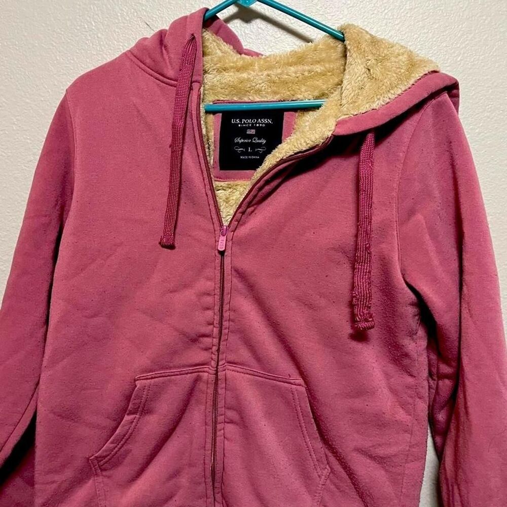 Us-polo-assn Women's Pink and Tan Coat